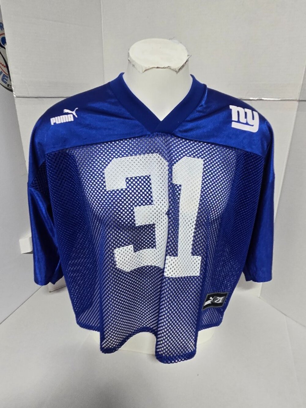 Puma New York Giants Jason Sehorn #31 Mesh Practice Jersey Men's 2XL Blue NFL